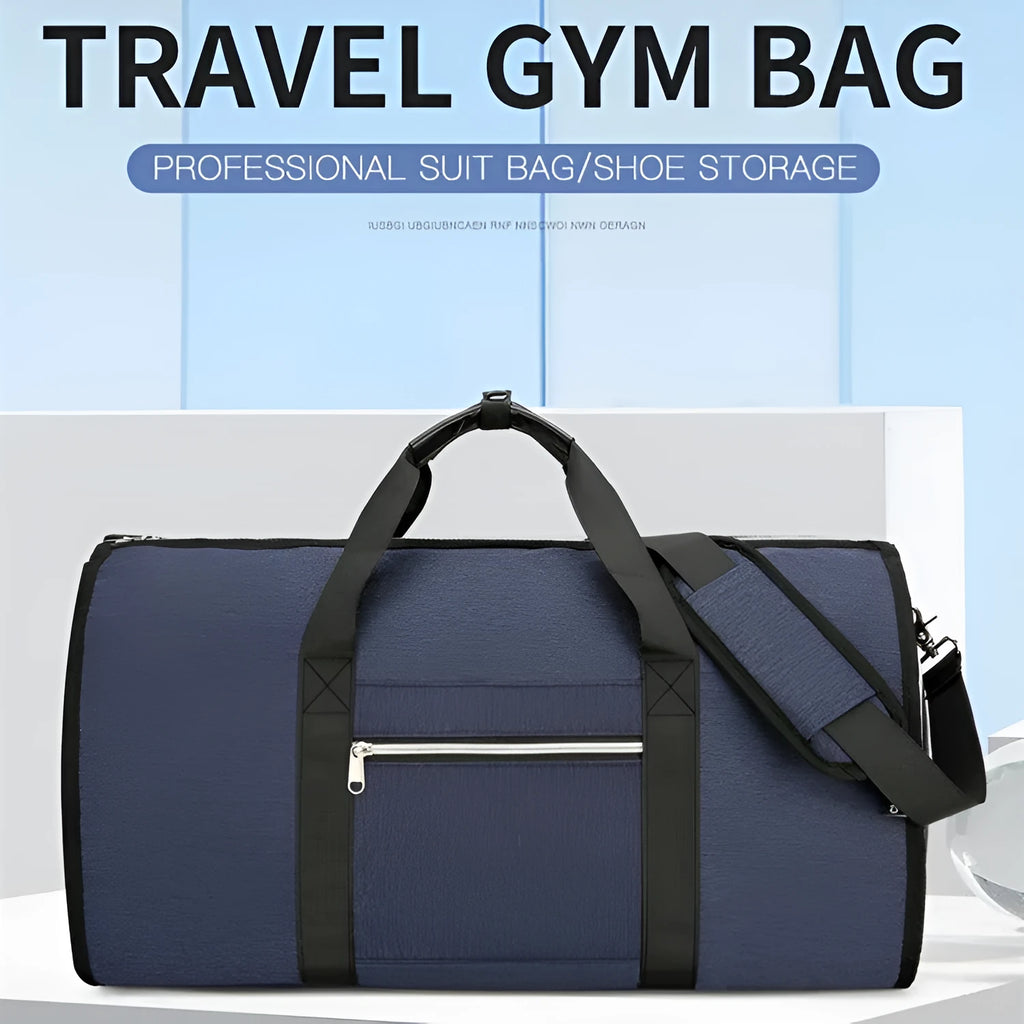 Oxford cloth multi-purpose storage bag in grey colour showing compartments and durable fabric texture.