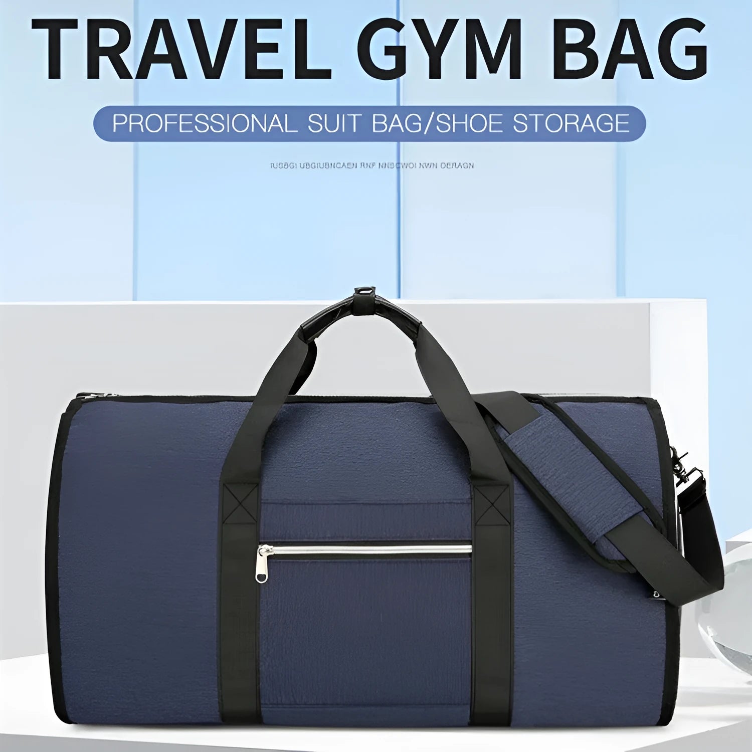Oxford cloth multi-purpose storage bag in grey colour showing compartments and durable fabric texture.