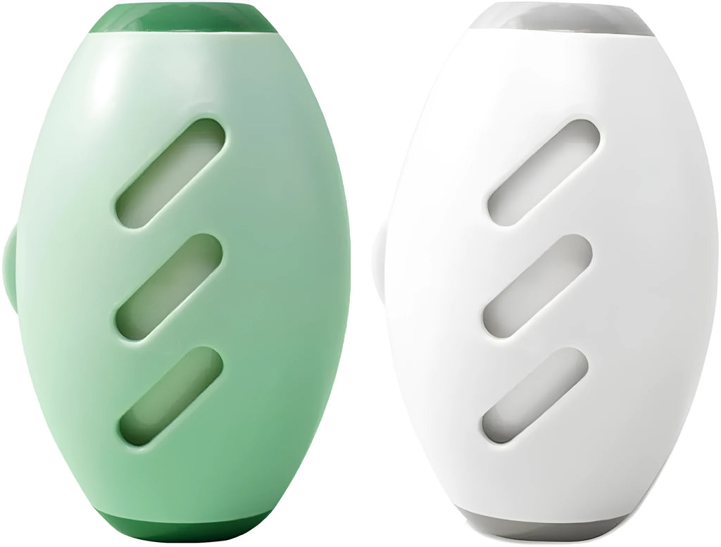 Green and white washable reusable gel lint roller ball for portable pet hair removal