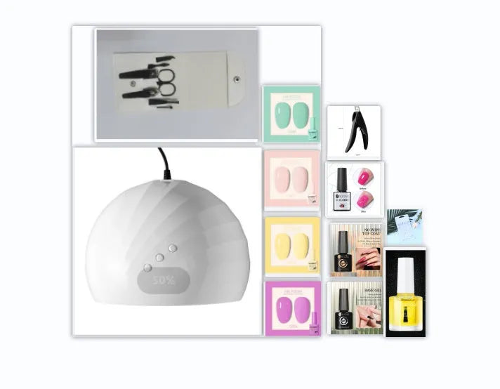 36W UV LED nail drying lamp in white with 12 beads and USB cable