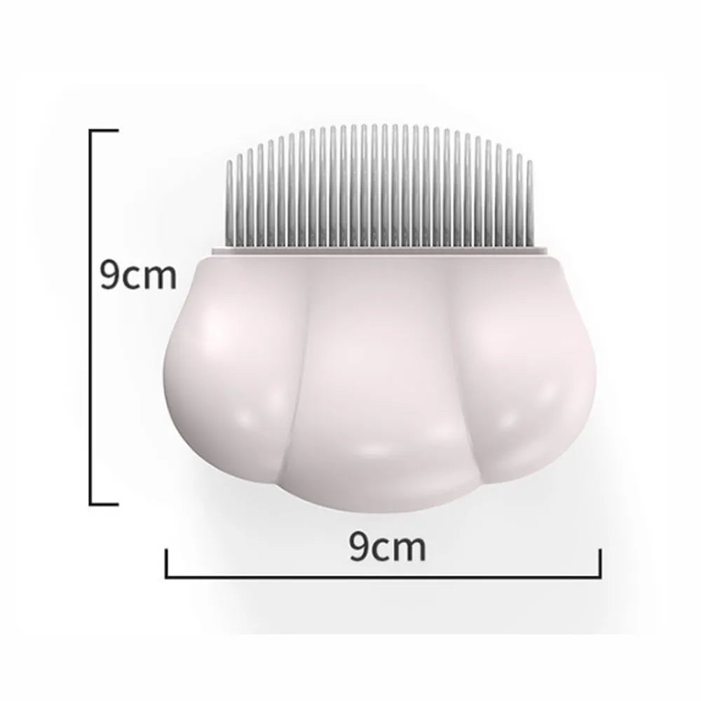 Paw Soft pet deshedding brush with ergonomic handle in blue, pink or white colour options.