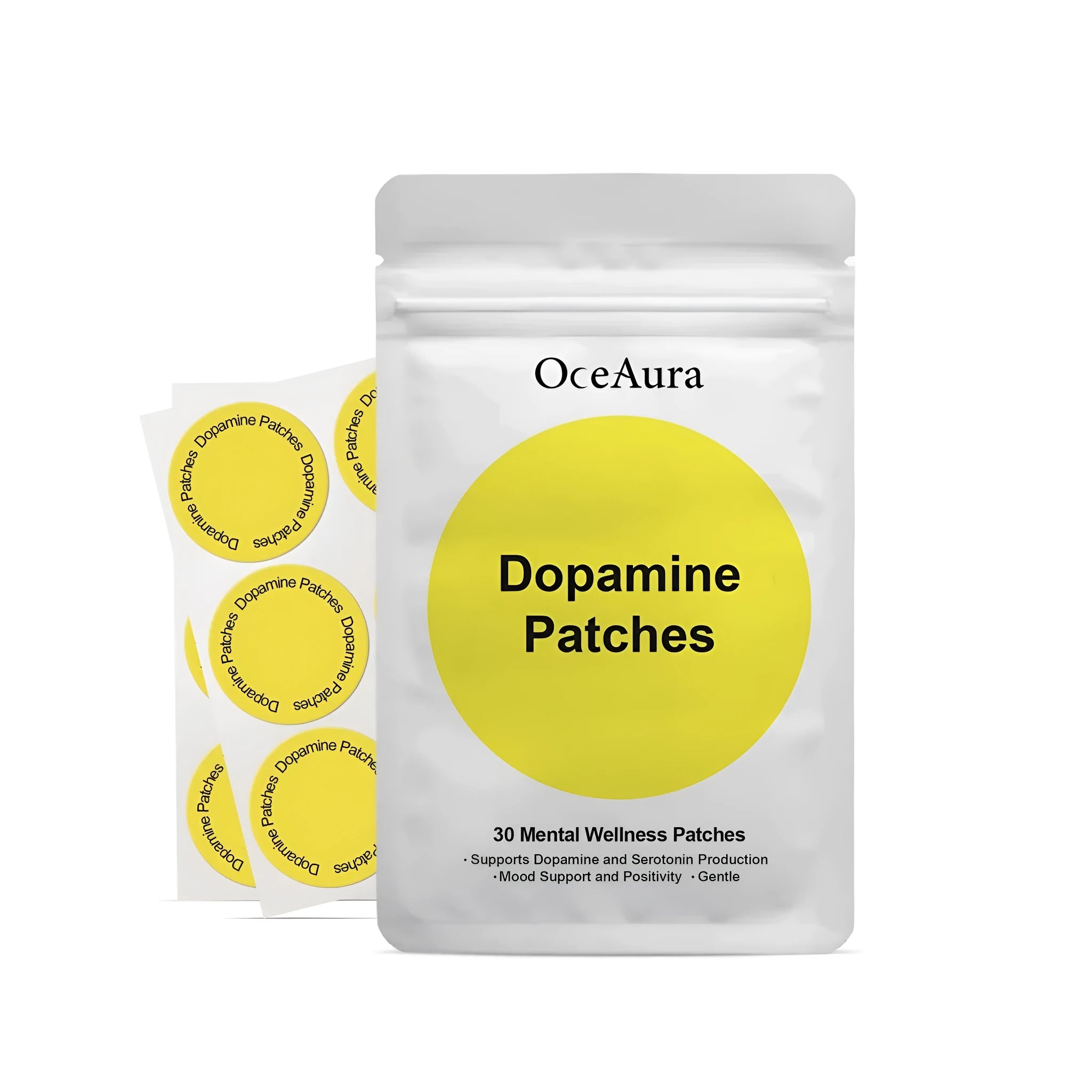 Pack of 30 body care skincare patches containing hyaluronic acid and collagen