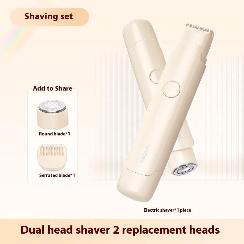 Apricot unisex electric hair trimmer with dual head for wet dry shaving of armpits and private areas