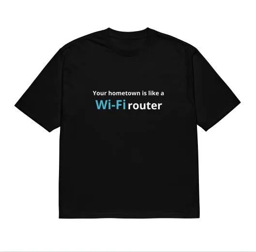 Black men's T-shirt with 3D digital printed cartoon pattern showing loose fit and short sleeves