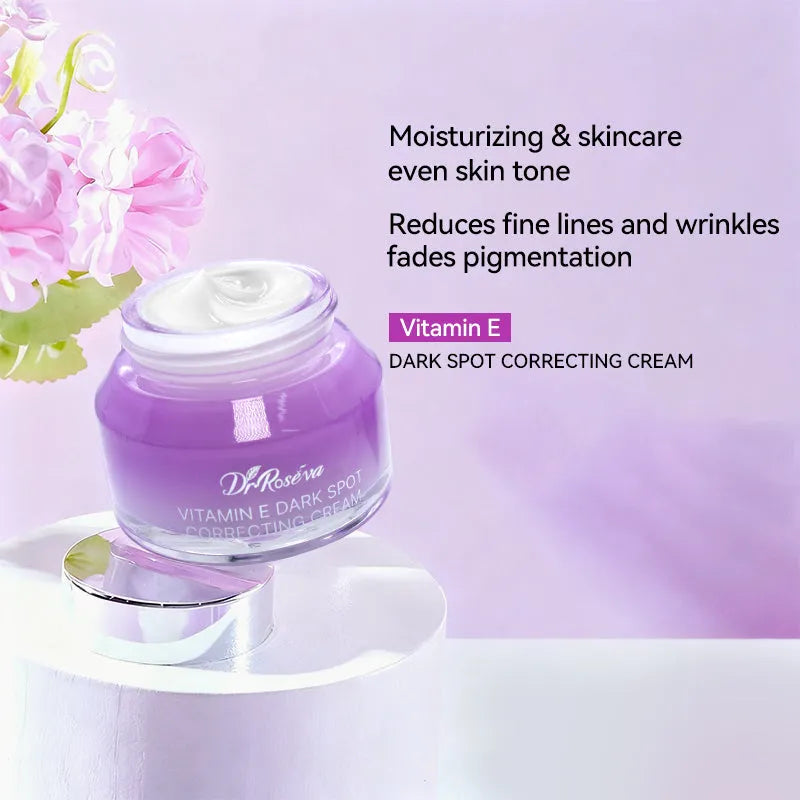 DR.ROSEVA Brightening Vitamin E Dark Spot Corrector Face Cream in a 50g white jar