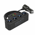 Car-mounted multi-function fast charging cigarette lighter with dual USB PD ports