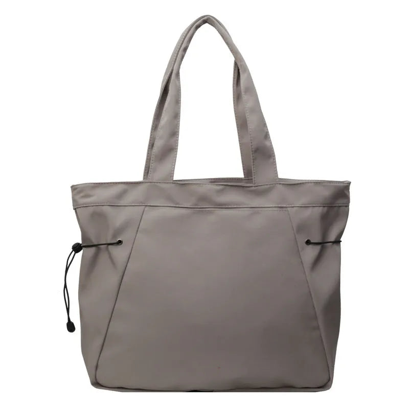 Oxford cloth commuter tote bag in folding design with shoulder straps