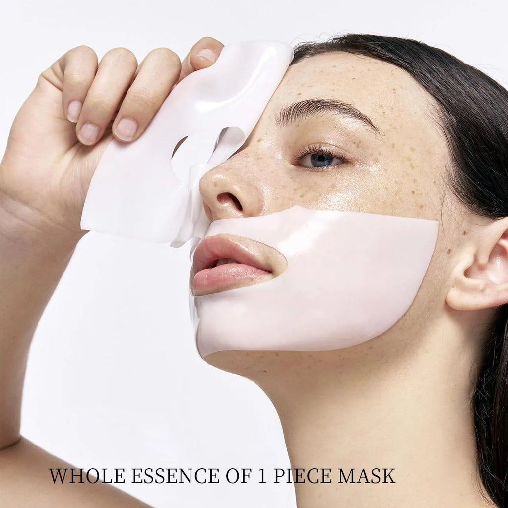Collagen layered patch mask box containing 4 pieces for facial skincare treatment
