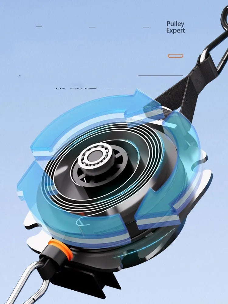 Multi-functional fitness strength resistance training tensioner with intelligent adjustment dial showing 2-20kg range