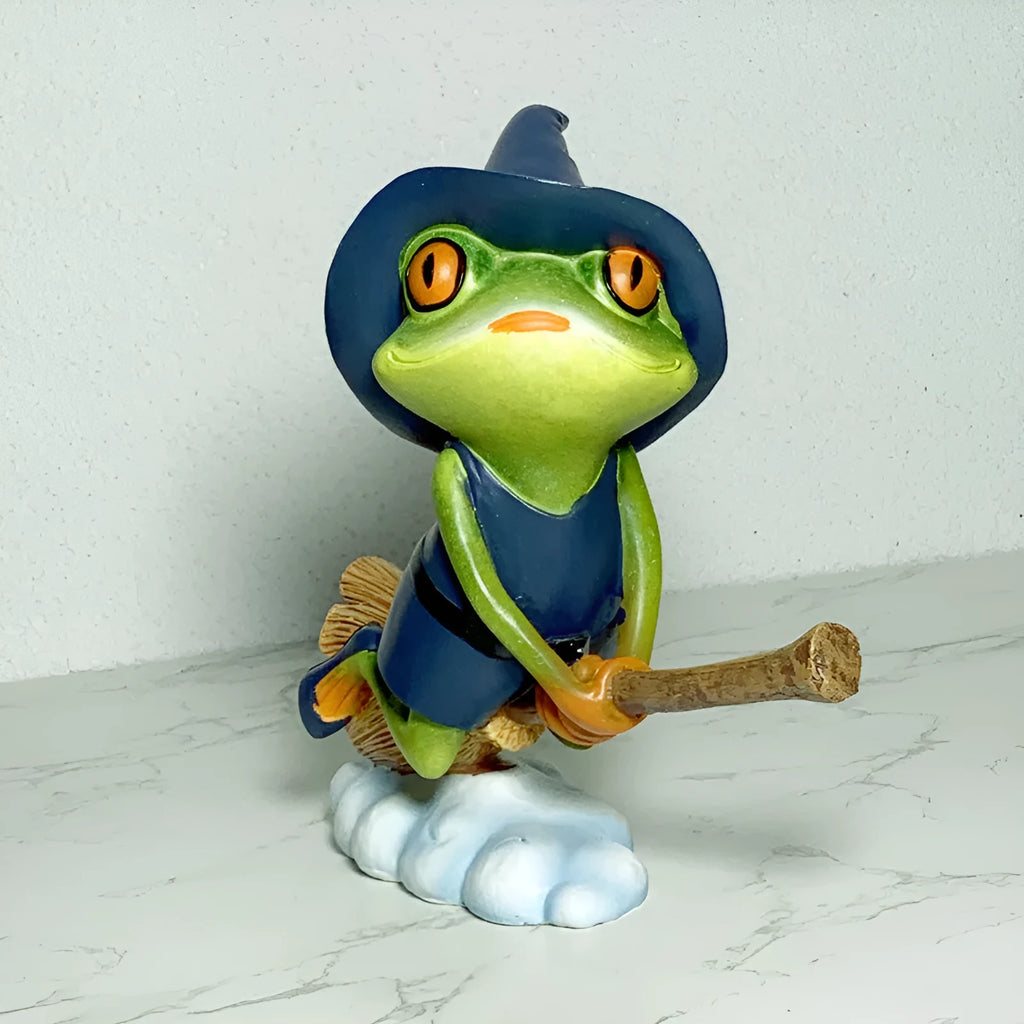 Magic Yoga Frog home decoration in RDW123 colour, made from plastic and resin.