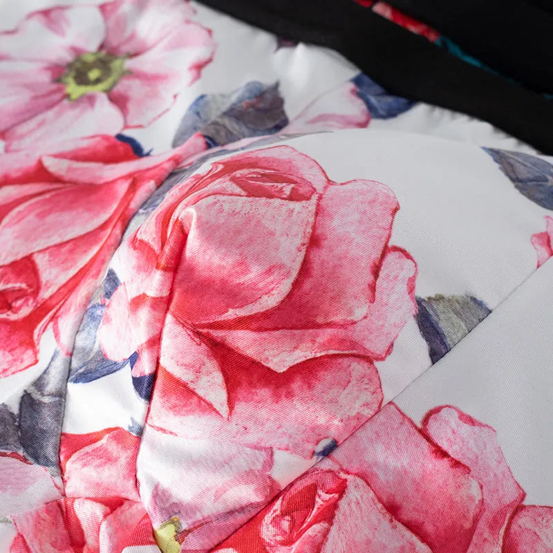 Men's ice silk polyester boxer shorts with printed pattern showing mid waist design