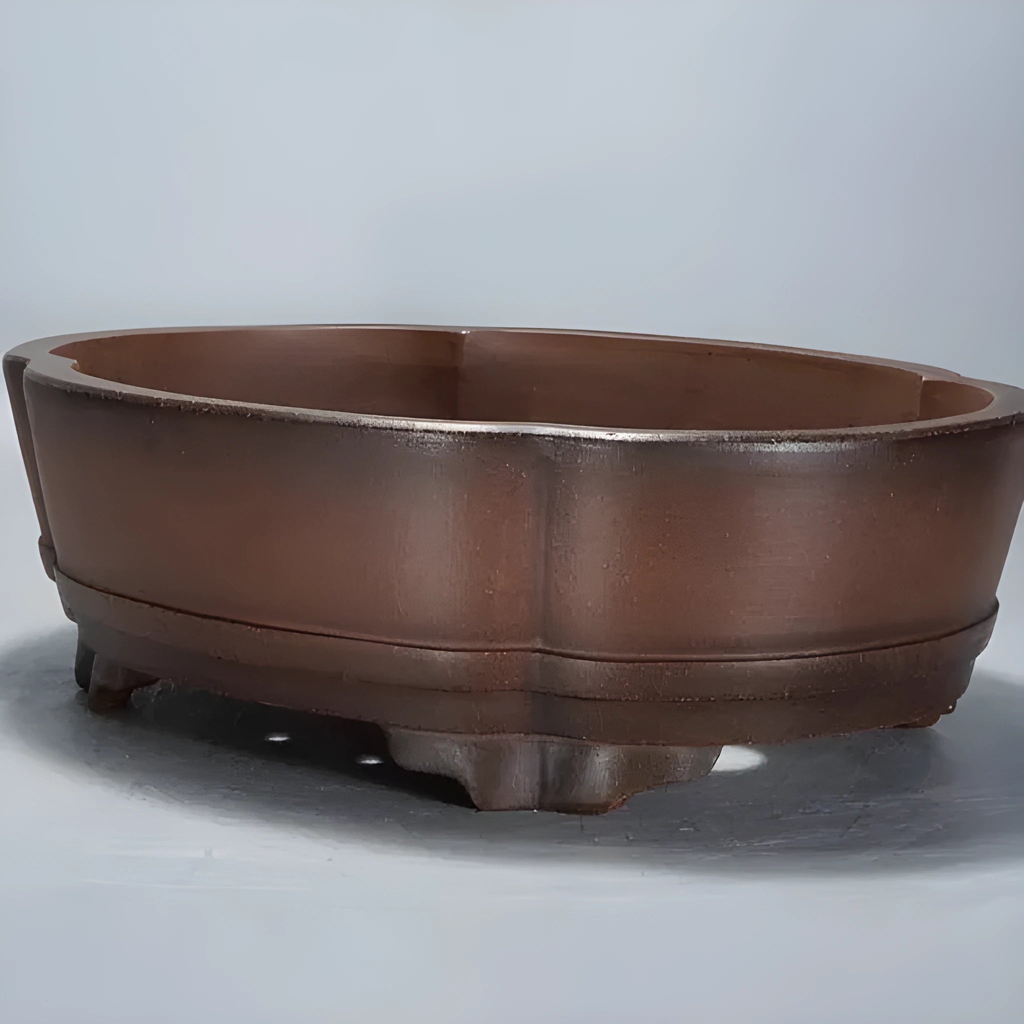 Classical purple clay bonsai pot 50cm wide traditional planter for indoor plants