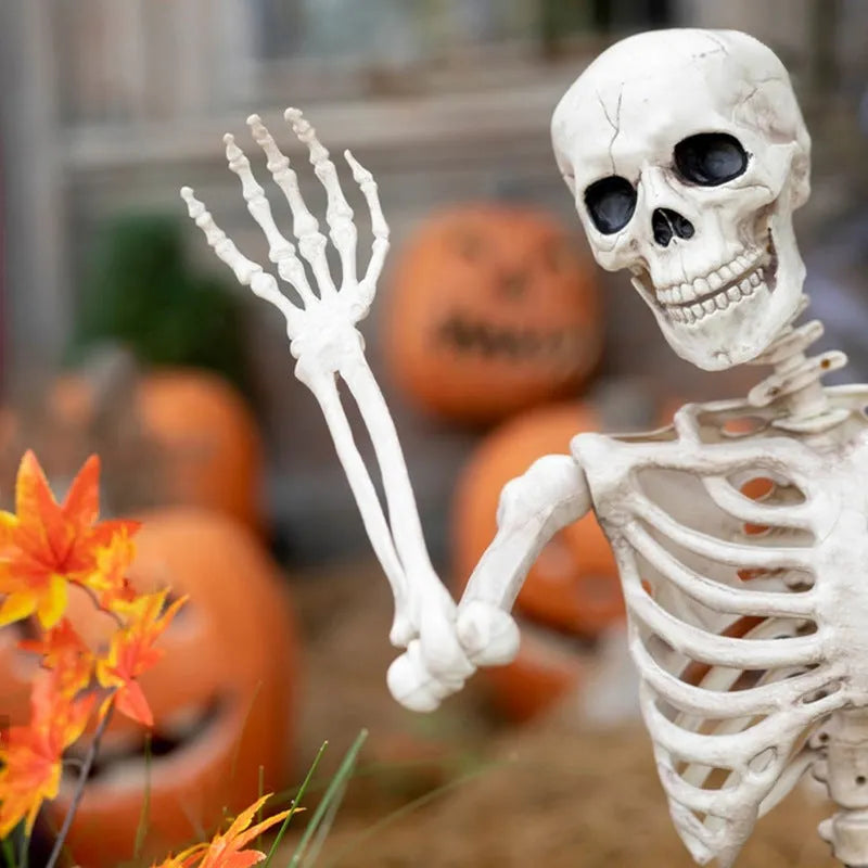 90cm Halloween movable joint skeleton plastic model for outdoor decoration