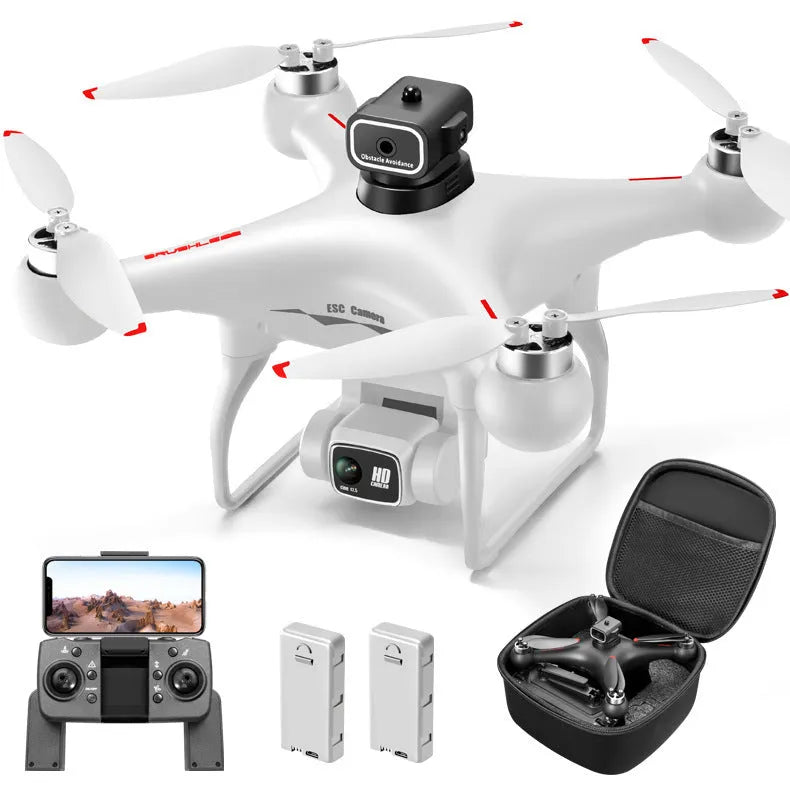Black or white brushless UAV drone with obstacle avoidance and HD camera, under 30cm size