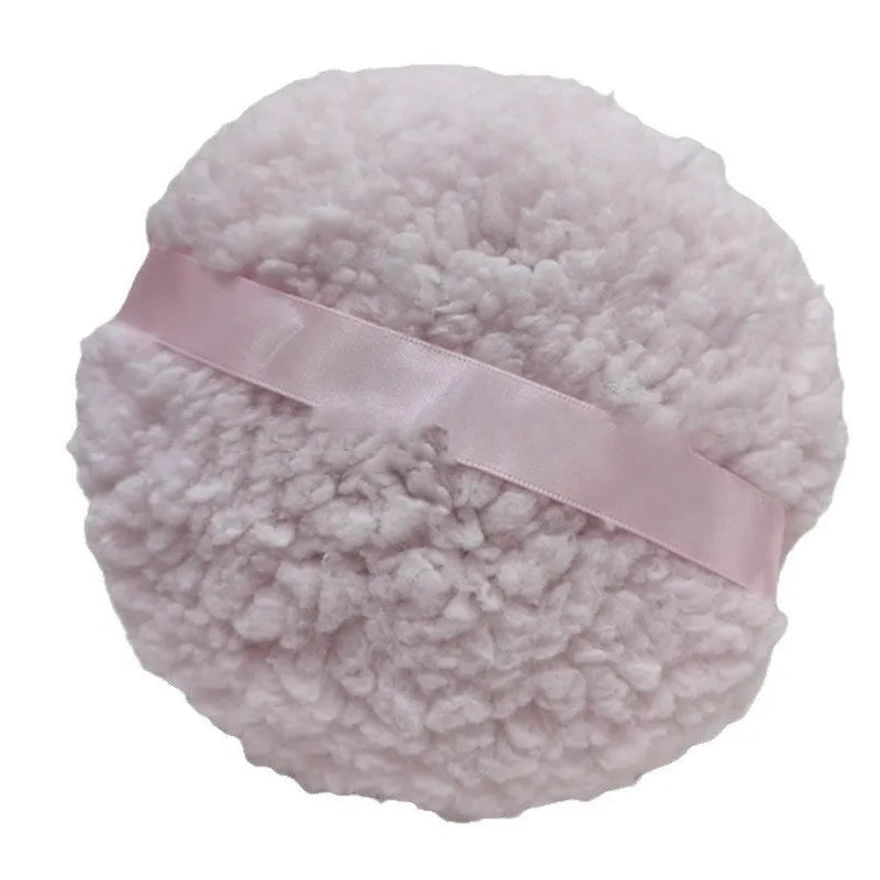 Oversized plush powder puff 150x75mm in pink, white, or skin colour