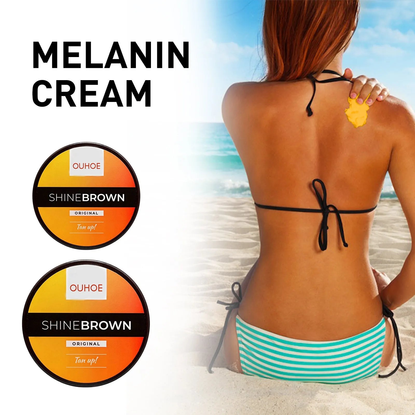 Tanning cream and aloe vera gel after sun repair combination set in 50g or 100g sizes