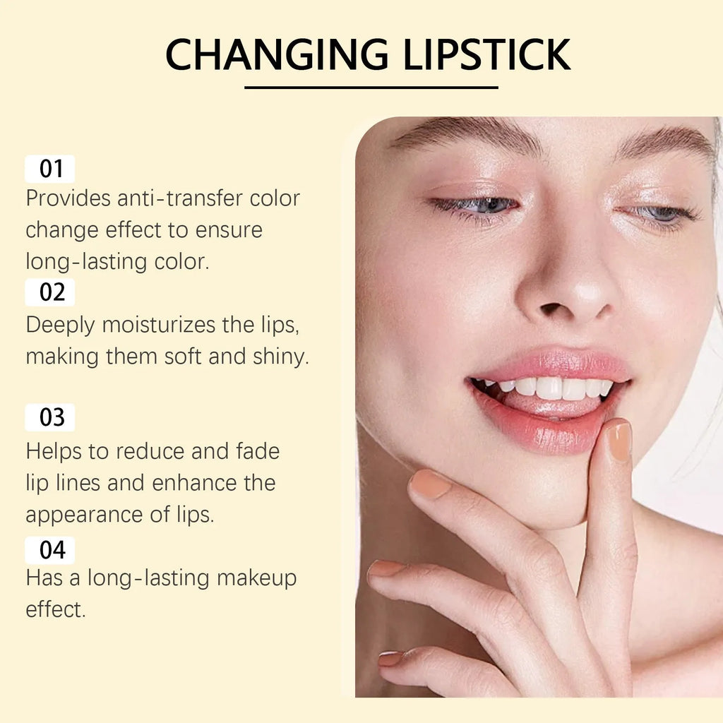 Gold Foil Nourishing Lipstick 3.5g with hyaluronic acid in compact gold case