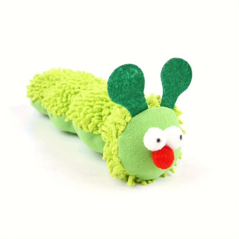 Green sports-themed interactive plush cat toy pillow with rechargeable electronic option