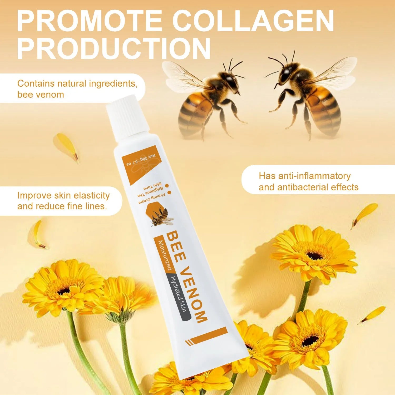 BEE facial and neck cream 20g jar for moisturising face and neck skin.