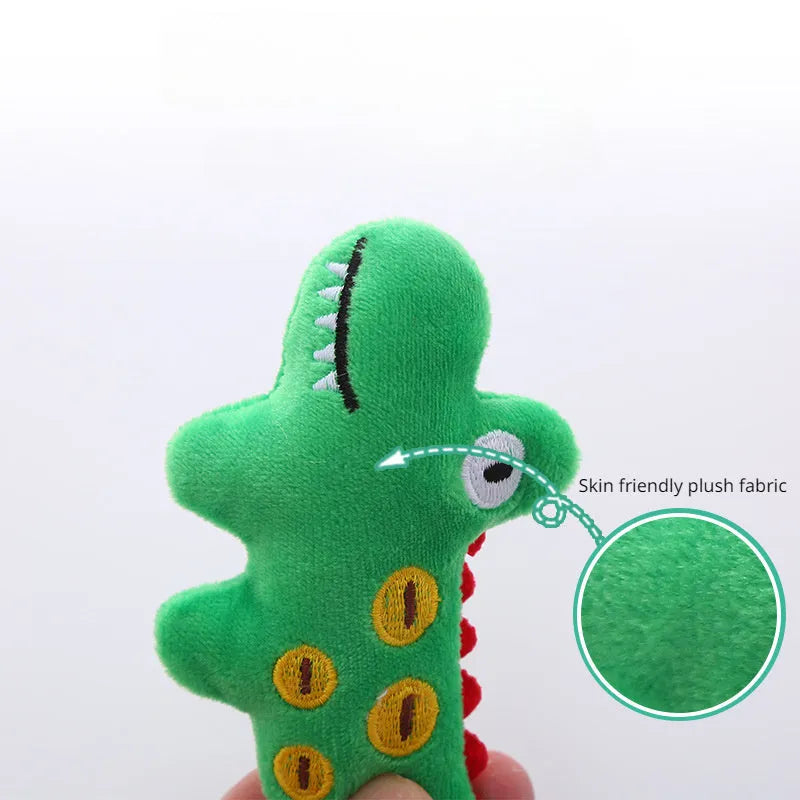 Plush cat toy shaped like a blue parrot with a hidden catnip pocket for interactive play.