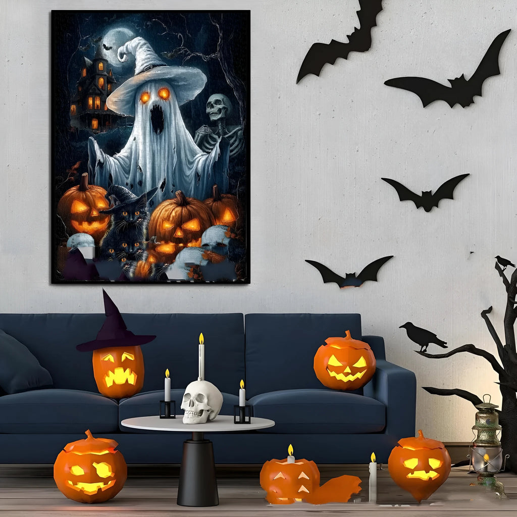 Creative ghost puzzle plastic Halloween decoration spooky party tabletop display