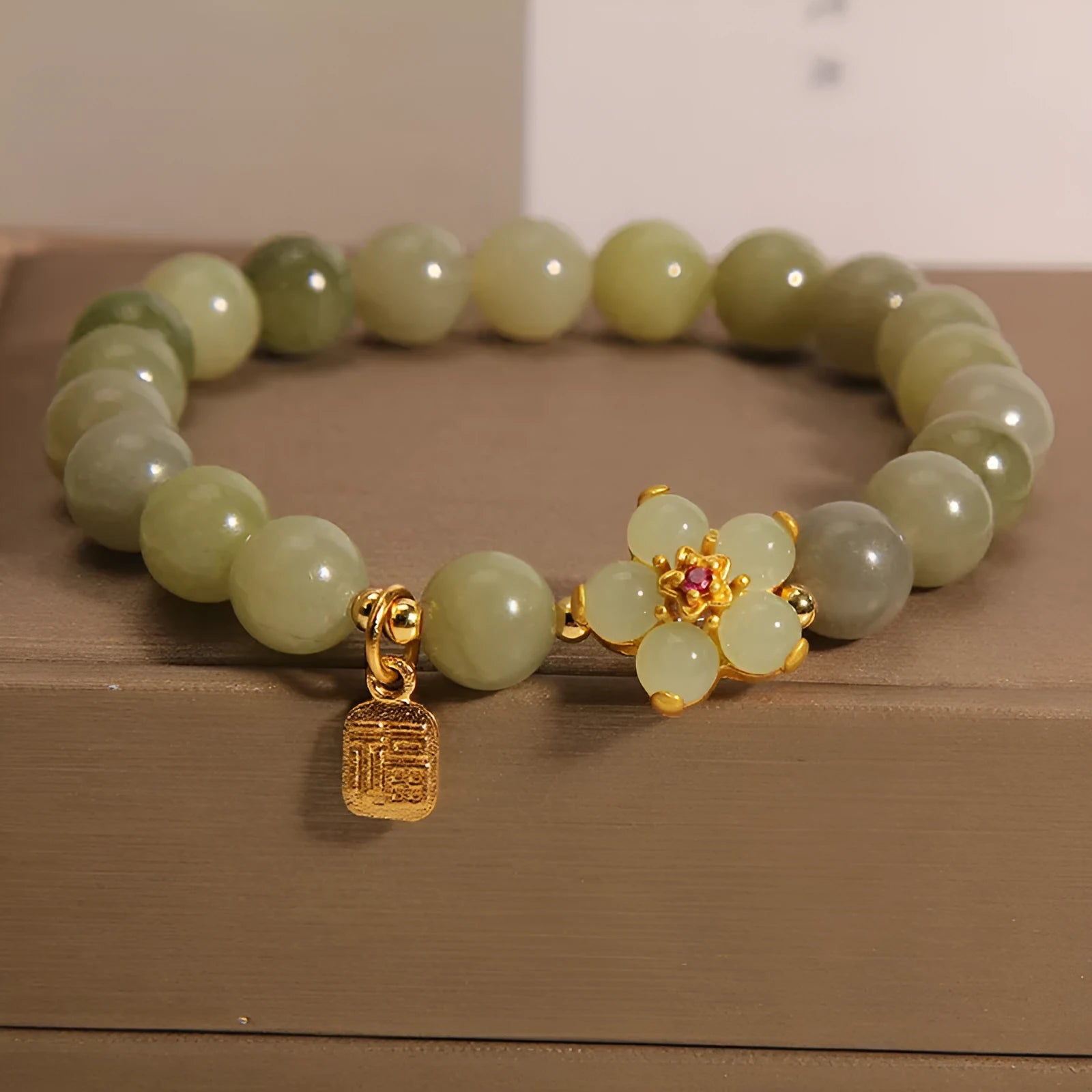 Women's casual adjustable bracelet made from alloy with a grey jade colour finish.