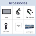 7 inch car GPS navigation device with touch screen displayed on dashboard mount