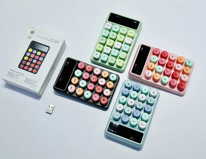 Mini wireless keyboard in Macaron colours with ABS construction and universal compatibility
