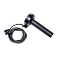 Black electronic throttle handle with stainless steel construction for motorcycle and scooter replacement