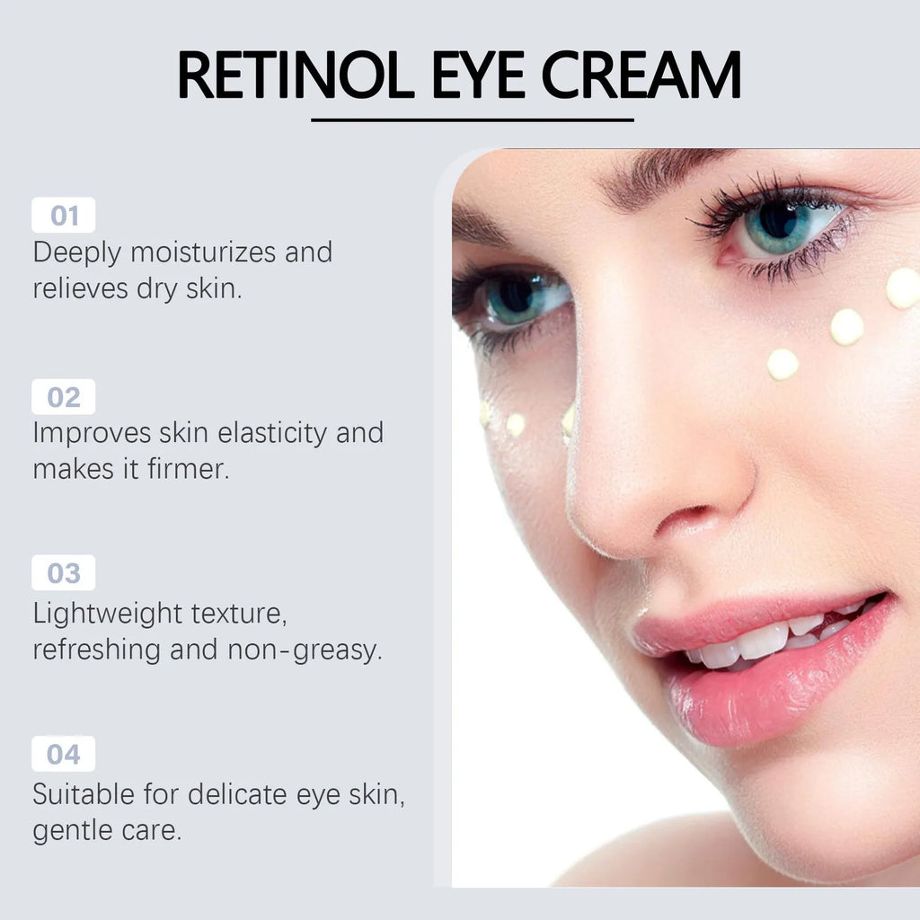 A 20g jar of retinol moisturising soft eye cream for the delicate eye area.