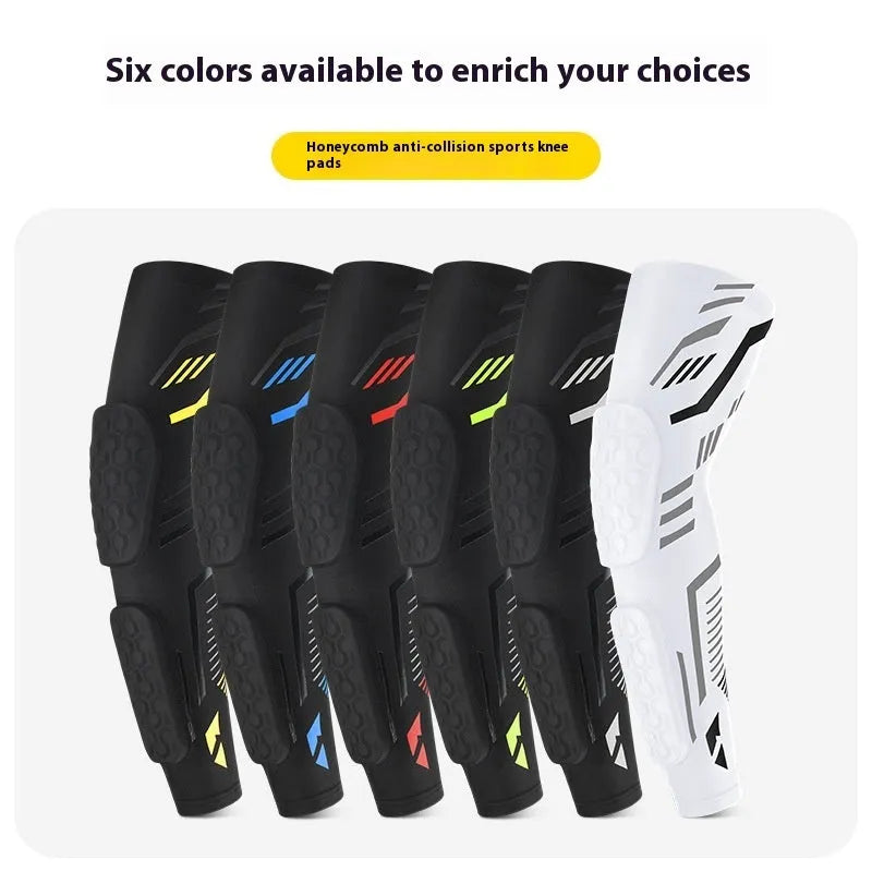 Breathable long training protective gear elbow pad for basketball in black and blue colour