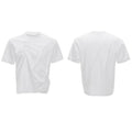 Man wearing a loose grey cotton T-shirt with three-dimensional pleated detailing on the front.