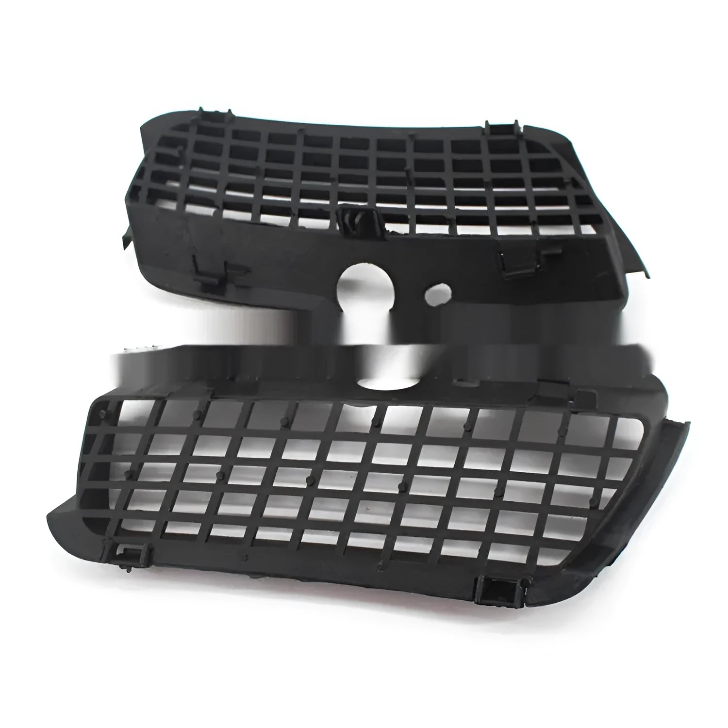 Black ABS plastic Volkswagen Golf 3 front fog light cover and lower grille replacement pair.