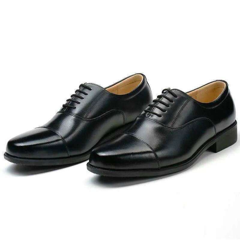 Men's mesh three connector business casual lace-up leather shoes with PU upper and rubber sole, round toe, size 38-46