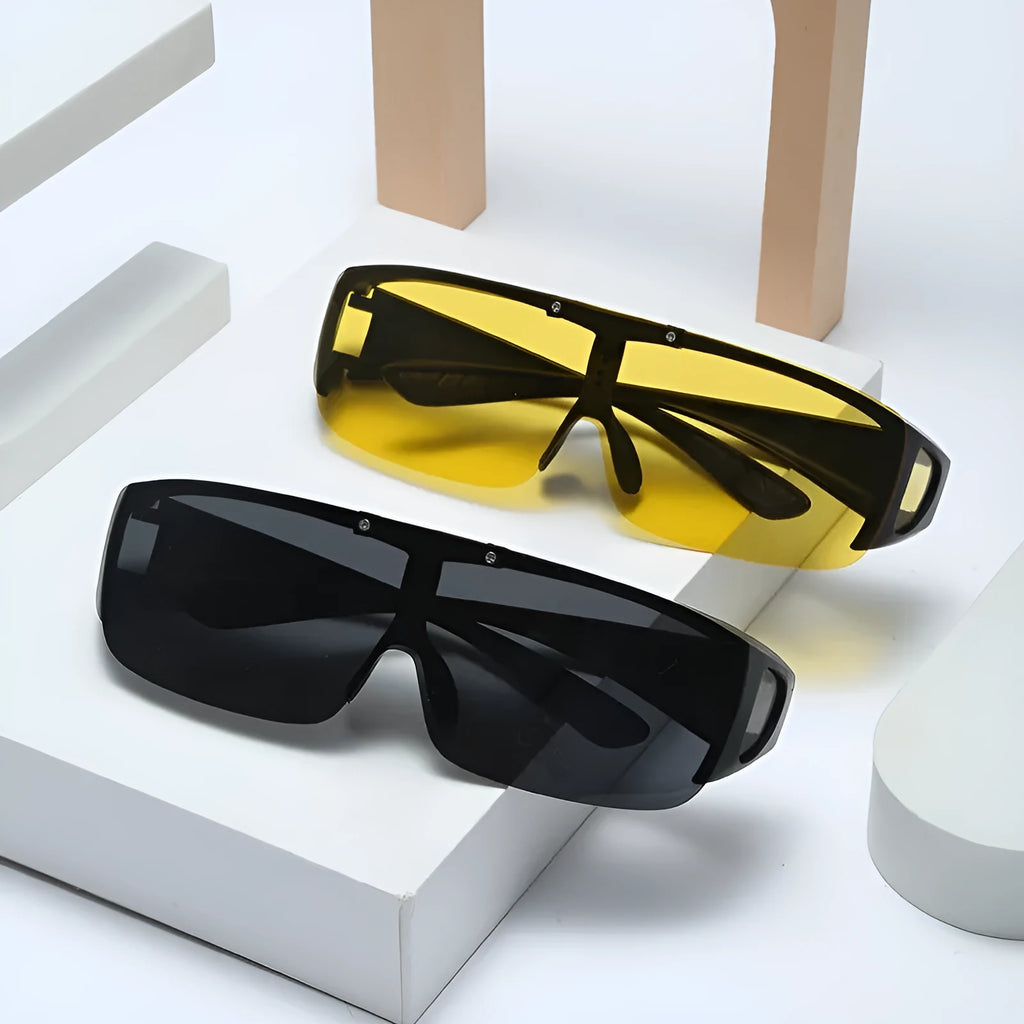 Polarised sunglasses with one-piece myopia lenses for mountain climbing and cycling activities
