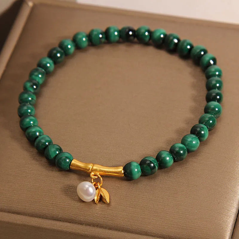 White crystal bamboo bracelet with adjustable high-rise styling and secure clasp