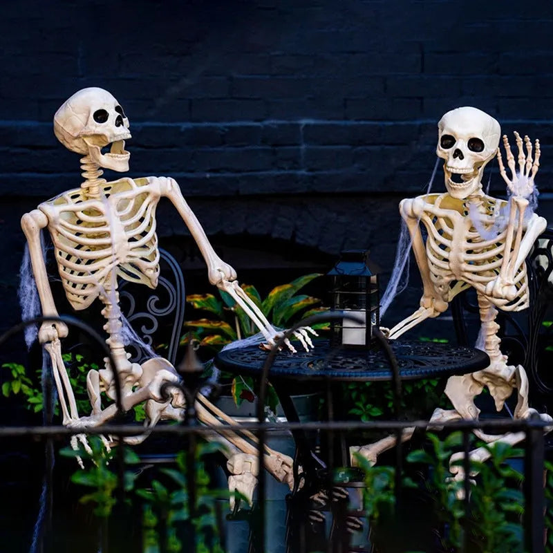 90cm Halloween movable joint skeleton plastic model for outdoor decoration