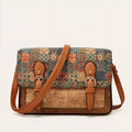 Women's printed PU leather crossbody bag with single strap in large capacity design