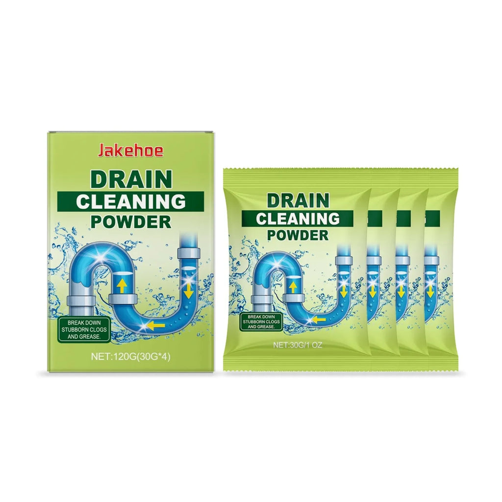 A single 120g packet of white drain unblocking powder for sinks and toilets