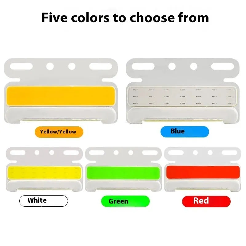 Waterproof aluminium alloy COB LED truck side marker light in red, yellow, green, blue, or white for 12V/24V vehicles