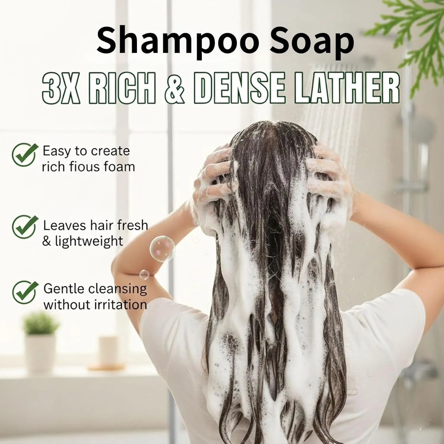 Chinese Arborvitae Twig Handmade Soap for oil control and dandruff removal, single bar