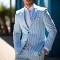 British style men's suit jacket with straight hem in solid colour pattern