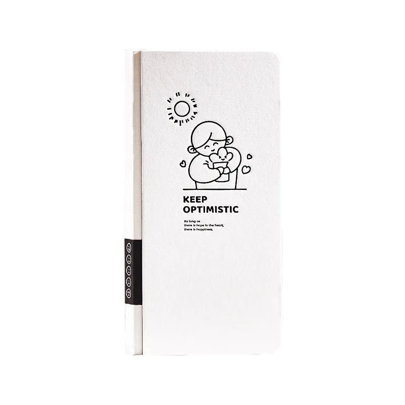 A5 simple plaid style paper notebook with mesh pattern cover, includes stickers.