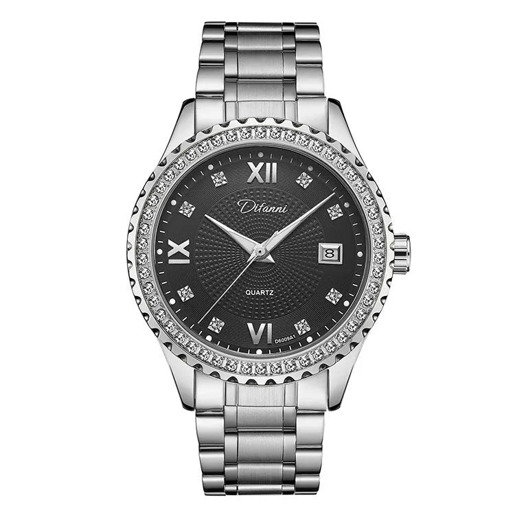 Men's automatic mechanical watch with luminous hands and waterproof case in business style
