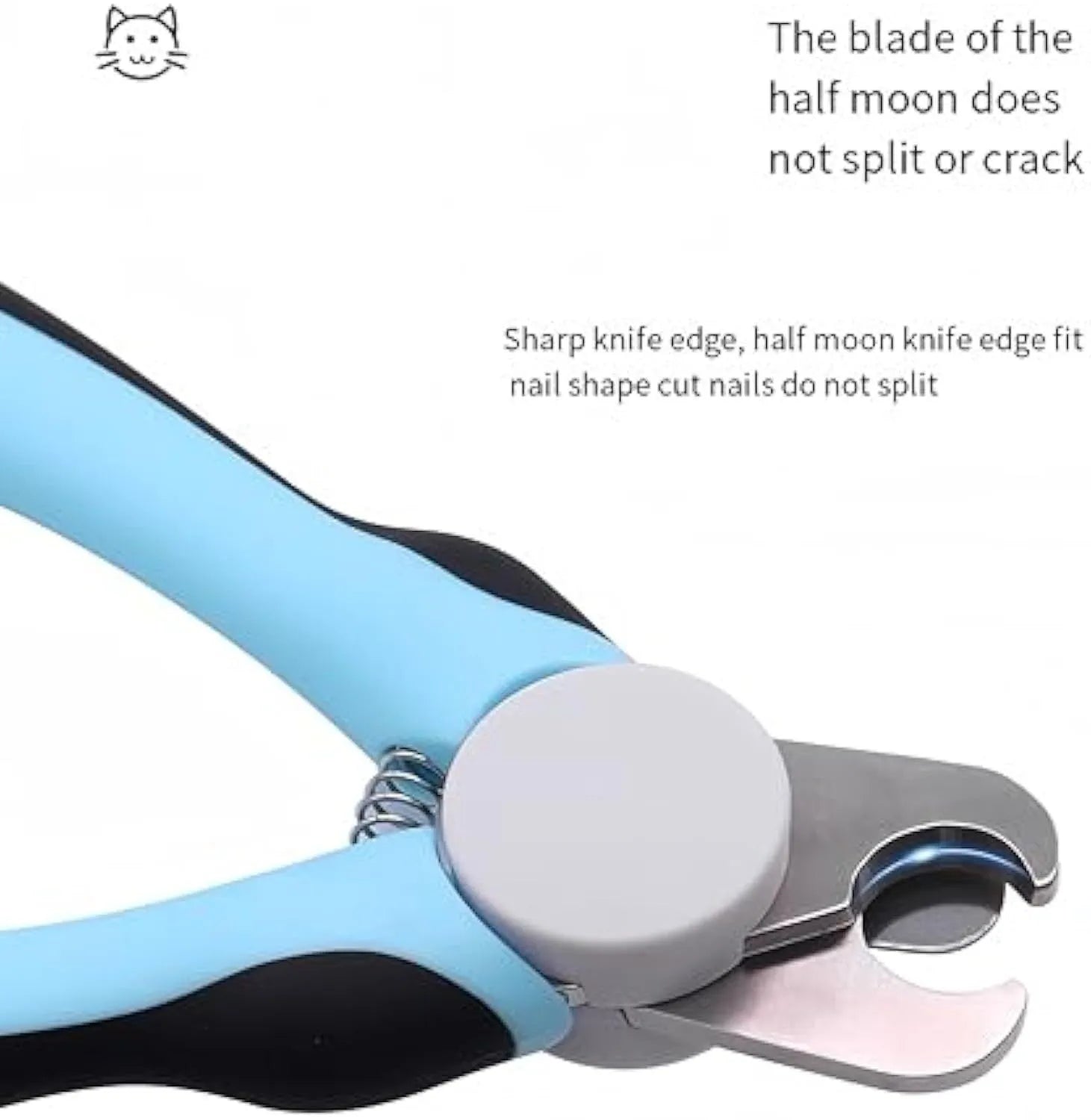 Blue heavy-duty dog nail clippers with a safety guard for large breeds