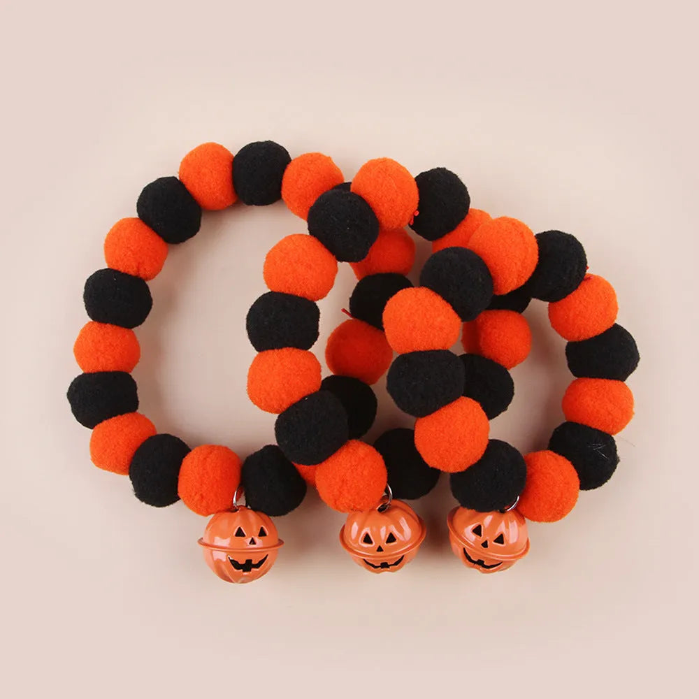 Halloween cat collar with pumpkin trick or treat pattern and plastic buckle