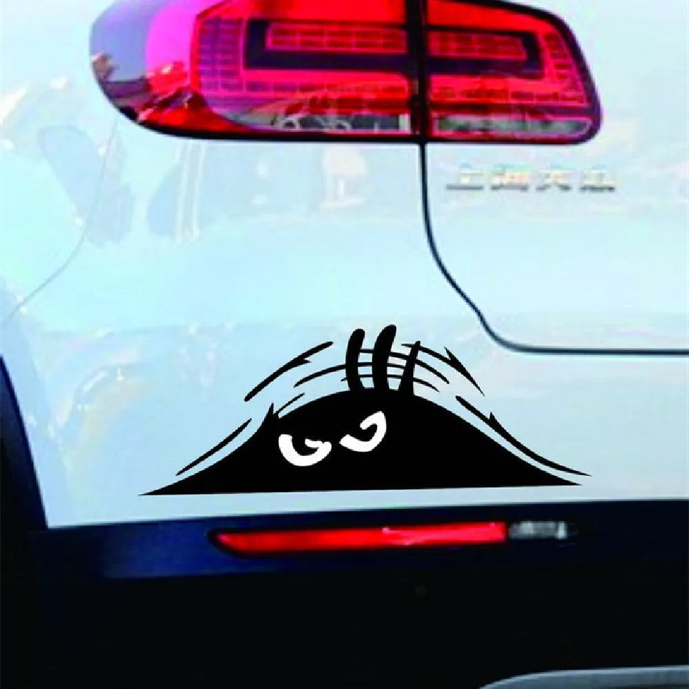 Large 19cm by 7cm self-adhesive body sticker showing four face design options on skin