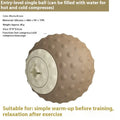 Massage ball set for cold and hot compress therapy in caramel mocha and green colours