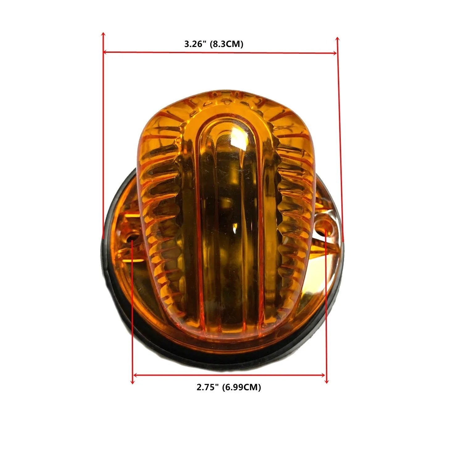 Commercial vehicle LED roof cab marker light kit with yellow polycarbonate lens and T10 bulbs