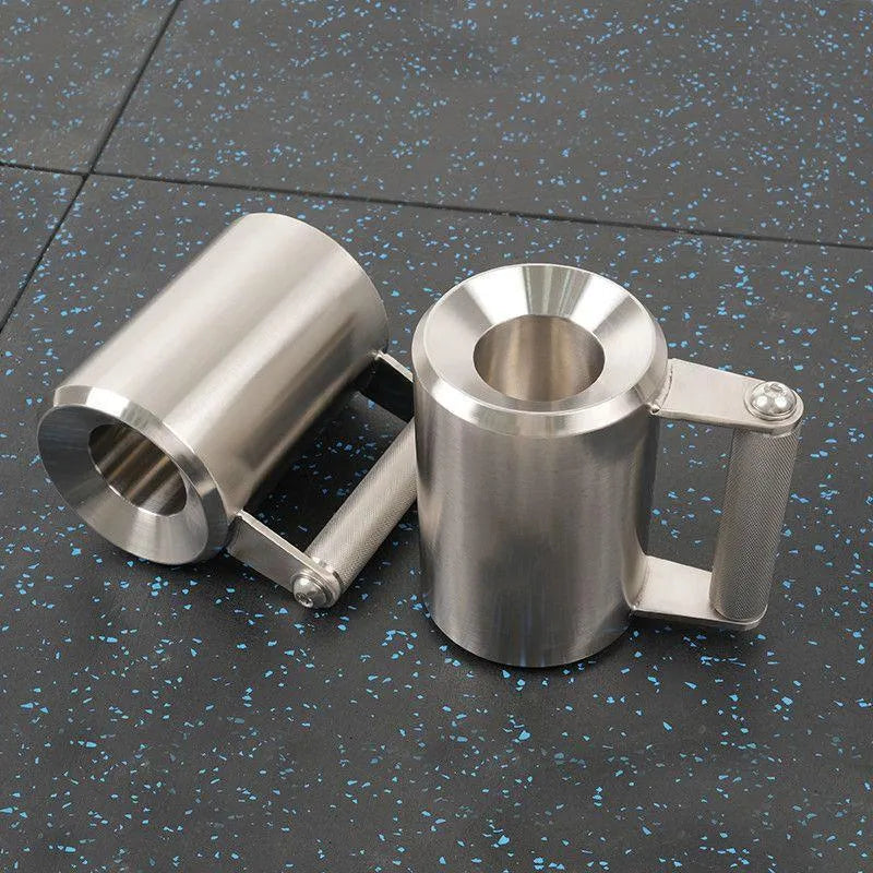 Silver 8kg stainless steel dumbbell cup overweight plate for barbells